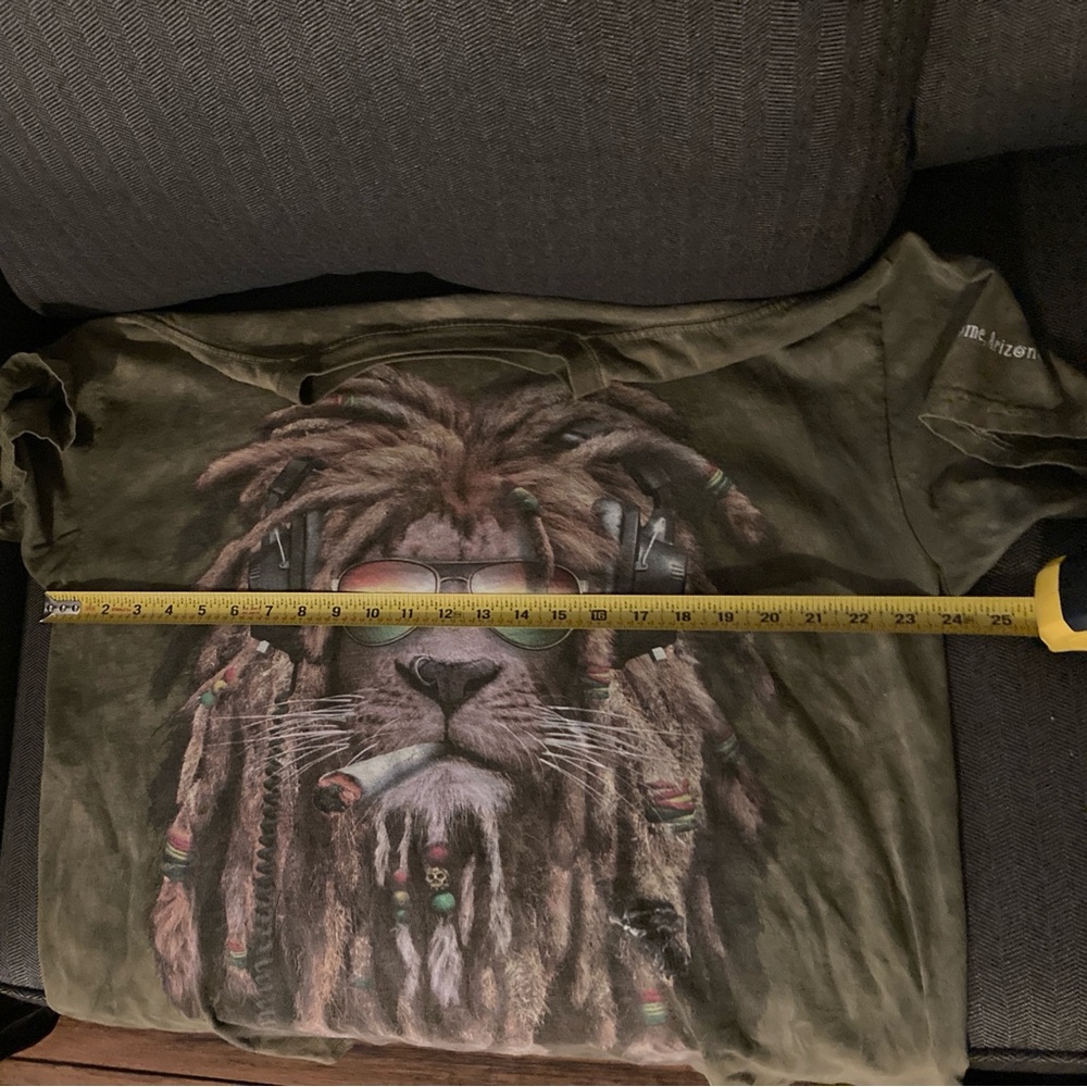 THE MOUNTAIN Men’s DJ Jahman Rasta Lion Graphic T-Shirt - Picture 7 of 8